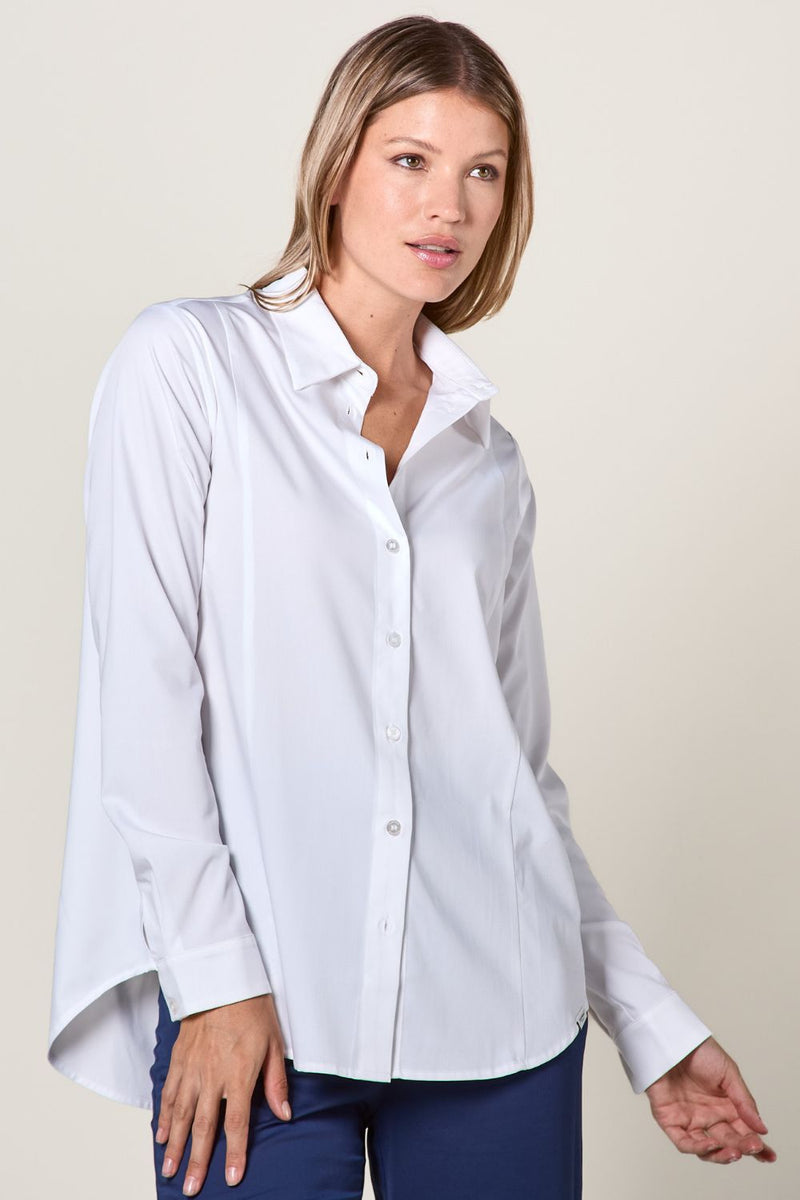 Women's UV protection long shirt - White - Nuvées