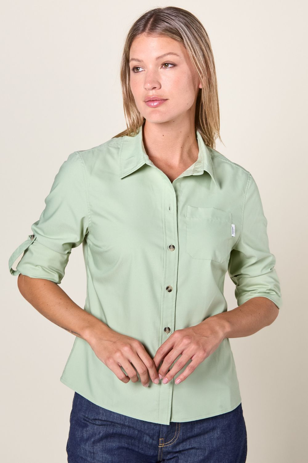 CQR Women's UPF 50+ Long Sleeve Hiking Shirts, Quick Dry Outdoor UV/Sun Protection Button Down Shirts
