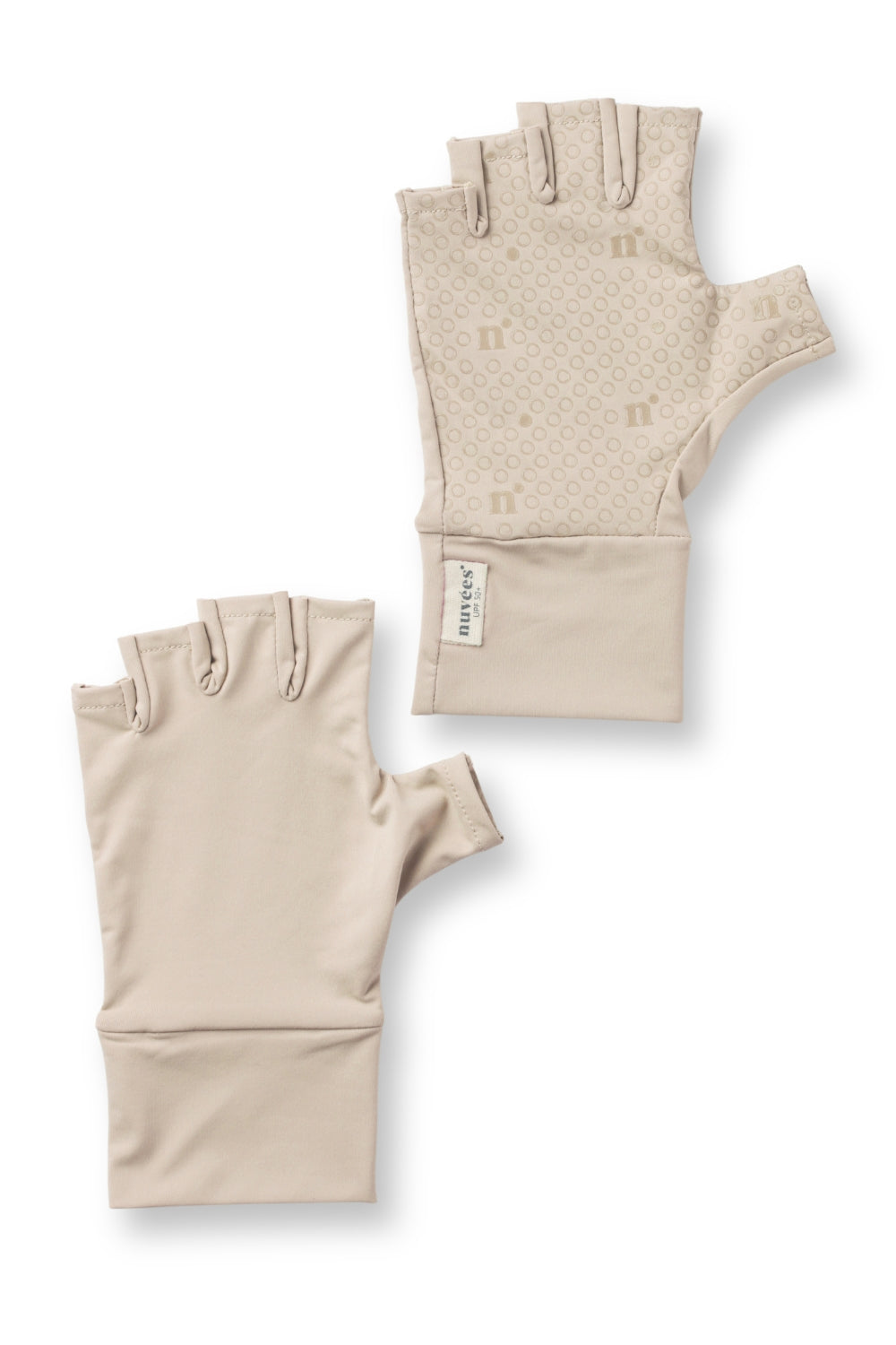 Coolibar UPF 50+ unisex UV Gloves - Sun Protective (Medium- Beige)