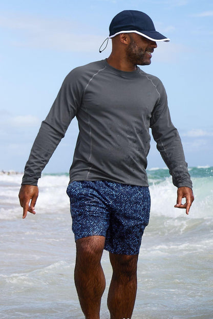 T-shirt de bain Anti UV Bleu - Homme - Coolibar - Hightide - KER-SUN